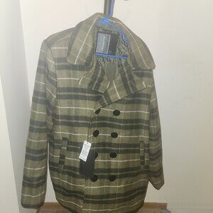 Jordan Craig Olive/Black Pea Coat